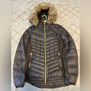 Michael Kors down puffy winter jacket with fur hood